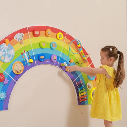 Pannello Murale Arcobaleno Milleattività per Motricità Fine e Coordinamento Occhio-Mano - 4