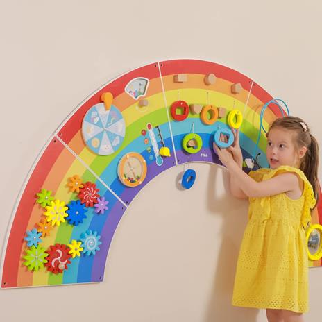 Pannello Murale Arcobaleno Milleattività per Motricità Fine e Coordinamento Occhio-Mano - 5