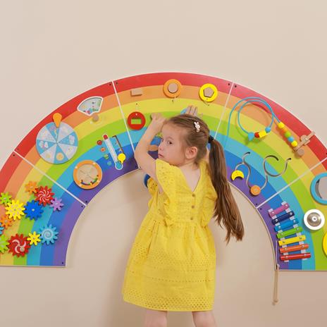 Pannello Murale Arcobaleno Milleattività per Motricità Fine e Coordinamento Occhio-Mano - 6