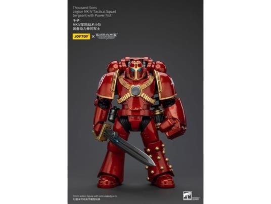 Warhammer The Horus Heresy Action Figura 1/18 Thousand Sons Legion Mk Iv Tactical Squad Sergeant Con Power Fist 12 Cm Joy Toy