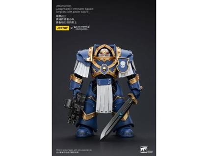 Warhammer The Horus Heresy Action Figura 1/18 Ultramarines Cataphractii Terminator Squad Sergeant Con Power Sword 14 Cm Joy Toy