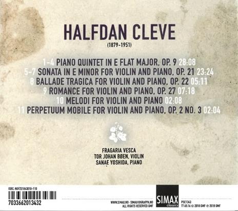 Halfdan Cleve - Ballade Tragica - CD Audio - 2