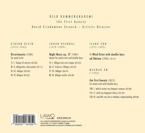 First Beauty For Wind Octet - CD Audio di Oslo Kammerakademi - 2