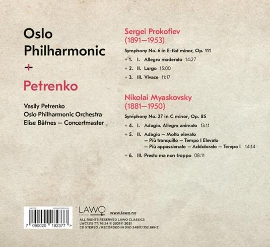 Sinfonia n.6 / Sinfonia n.27 - CD Audio di Sergei Prokofiev,Nikolai Myaskovsky,Vasily Petrenko - 2