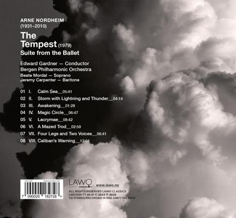 The Tempest - Suite From The Ballet - CD Audio di Bergen Philharmonic Orchestra,Arne Nordheim,Edward Gardner - 2