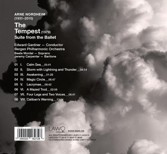 The Tempest - Suite From The Ballet - CD Audio di Bergen Philharmonic Orchestra,Arne Nordheim,Edward Gardner - 2