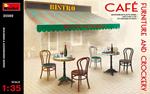 Cafè Furniture & Crockery Plastic Kit 1:35 Model MIN35569