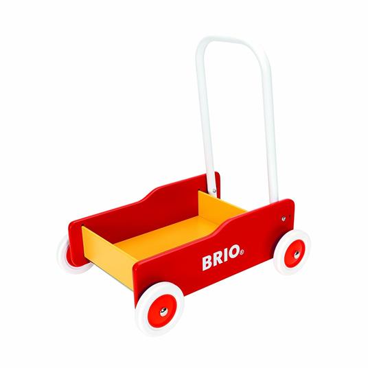 BRIO - Carrettino Primi passi con Ruote, Girello per Bambini in Legno, Ruote Gommate e Maniglia reclinabile - 8