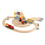 BRIO WORLD - Set Ferrovia e Strada, Pista Trenino con Accessori, 33 pezzi, Età 3+ Anni