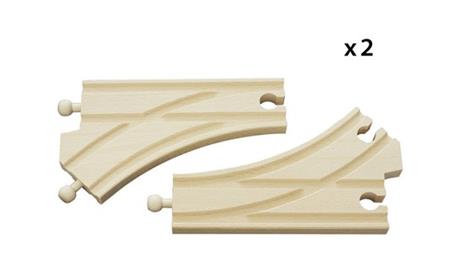 BRIO WORLD - Binari di Scambio Curvi, Accessori per Pista Trenino BRIO, 2 Pezzi, Età 3+ Anni - 5