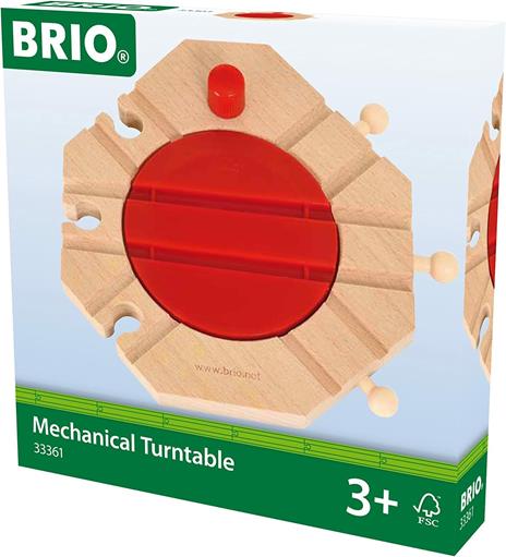 BRIO WORLD - Rotonda Girevole Meccanica, Accessori per Pista Trenino BRIO, Età 3+ Anni - 5