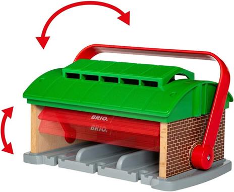 BRIO WORLD - Rimessa dei Treni con Maniglia, Accessorio per Pista Trenino BRIO, Set da 3 Pezzi, Età 3+ Anni - 4