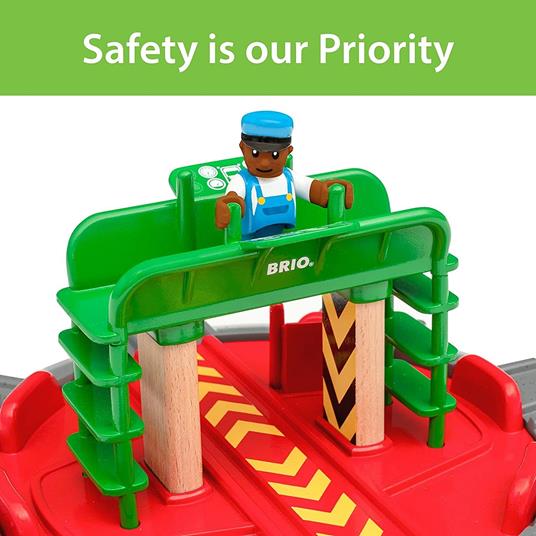 BRIO WORLD - Piattaforma Girevole con Personaggio, Accessorio per Pista Trenino BRIO, Set da 2 Pezzi, Età 3+ Anni - 7