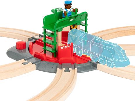 BRIO WORLD - Piattaforma Girevole con Personaggio, Accessorio per Pista Trenino BRIO, Set da 2 Pezzi, Età 3+ Anni - 9