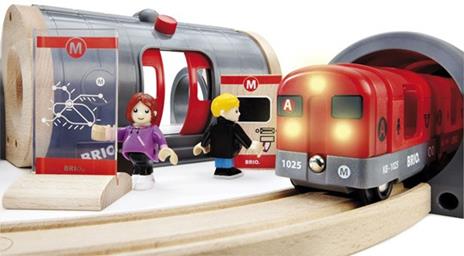 BRIO WORLD - Set Ferrovia Metropolitana, Pista Trenino con Accessori, 20 pezzi, Età 3+ Anni - 8
