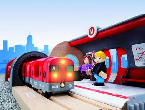 BRIO WORLD - Set Ferrovia Metropolitana, Pista Trenino con Accessori, 20 pezzi, Età 3+ Anni - 9