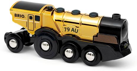 BRIO WORLD - Grande Locomotiva Dorata con Luci e Suoni, Veicoli per Pista Trenino BRIO, Età 3+ Anni - 2