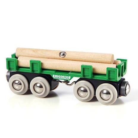 BRIO WORLD - Vagone Portatronchi, Veicoli per Pista Trenino BRIO, Età 3+ Anni