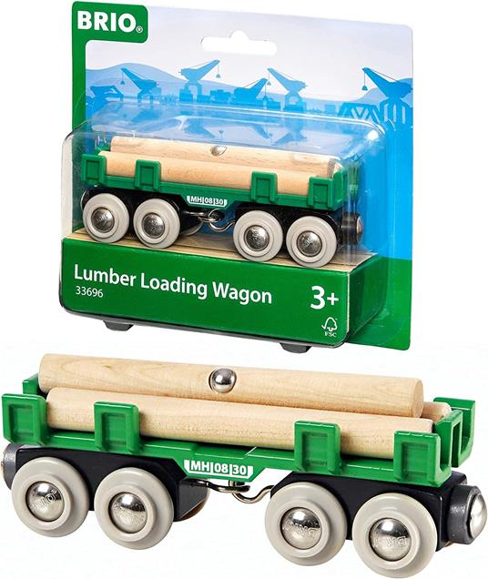 BRIO WORLD - Vagone Portatronchi, Veicoli per Pista Trenino BRIO, Età 3+ Anni - 7