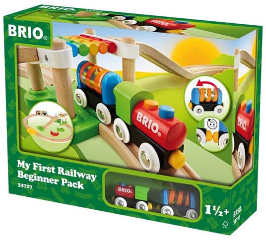 BRIO - La Mia Prima Ferrovia, Set per Principianti, Pista Trenino BRIO, 18 Pezzi, Età 18+ Mesi - 15