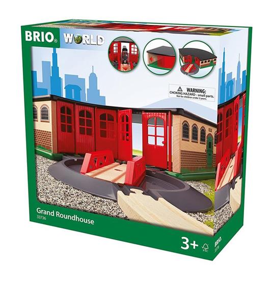 BRIO WORLD - Grande Deposito per Treni, Accessorio per Pista Trenino BRIO, Set da 2 Pezzi, Età 3+ Anni - 23
