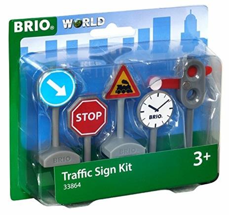 BRIO WORLD - Kit Segnaletica Ferroviaria, Accessorio per Pista Trenino BRIO, 5 Pezzi, Età 3+ Anni - 3
