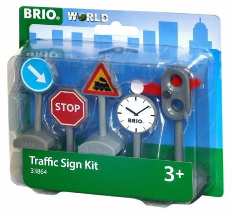 BRIO WORLD - Kit Segnaletica Ferroviaria, Accessorio per Pista Trenino BRIO, 5 Pezzi, Età 3+ Anni - 5