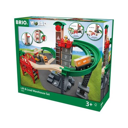 BRIO WORLD - Set Ferrovia Deposito Solleva e Carica, Pista Trenino con Accessori, 32 pezzi, Età 3+ Anni - 5