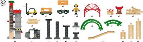 BRIO WORLD - Set Ferrovia Deposito Solleva e Carica, Pista Trenino con Accessori, 32 pezzi, Età 3+ Anni - 7