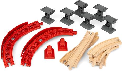 BRIO WORLD - Pacchetto Binari e Rotaie con Curve, Accessori per Pista Trenino BRIO, 16 pezzi, Età 3+ Anni - 2
