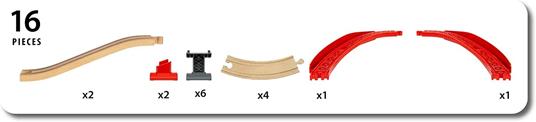 BRIO WORLD - Pacchetto Binari e Rotaie con Curve, Accessori per Pista Trenino BRIO, 16 pezzi, Età 3+ Anni - 3