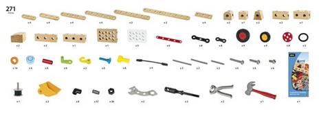 BRIO BUILDER - Set Costruzioni  Creativo con Attrezzi, Kit per Oggetti da Montare, 271 Pezzi, Età 3+ Anni - 5