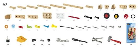 BRIO BUILDER - Set Costruzioni  Creativo con Attrezzi, Kit per Oggetti da Montare, 271 Pezzi, Età 3+ Anni - 5