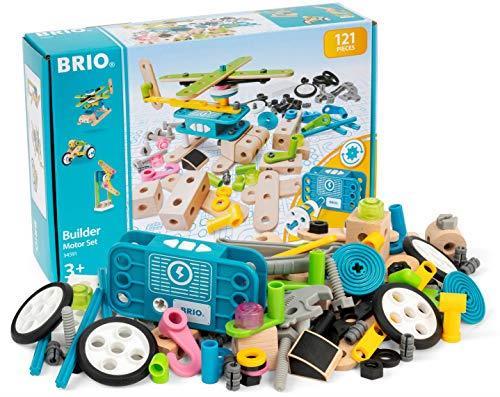 BRIO BUILDER - Set di Costruzioni con Motore, Kit per Veicoli da Montare, 121 Pezzi, Età 3+ Anni