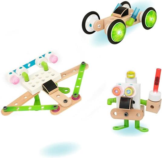 BRIO BUILDER - Set Costruzioni con Luci, Kit per Veicoli da Montare, 120 Pezzi, Età 3+ Anni - 4
