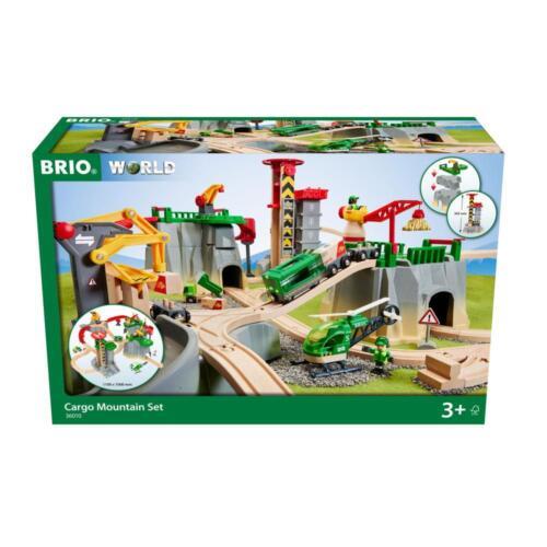 BRIO WORLD - Set Ferrovia Trasporto Merci in Montagna, Pista Trenino con Accessori, 49 pezzi, Età 3+ Anni