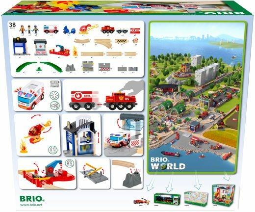 BRIO WORLD - Set Ferrovia Squadra di Soccorso, Pista Trenino con Accessori, 44 pezzi, Età 3+ Anni - 3