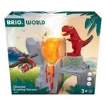 BRIO World - Vulcano in eruzione con dinosauri 36092   Set per trenini giocattolo per bambini dai 3 anni in su