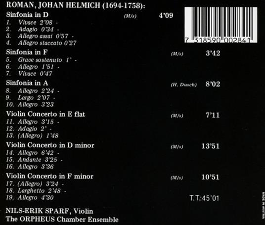 Symphonies in D-F-A - CD Audio di Johan Helmich Roman - 2