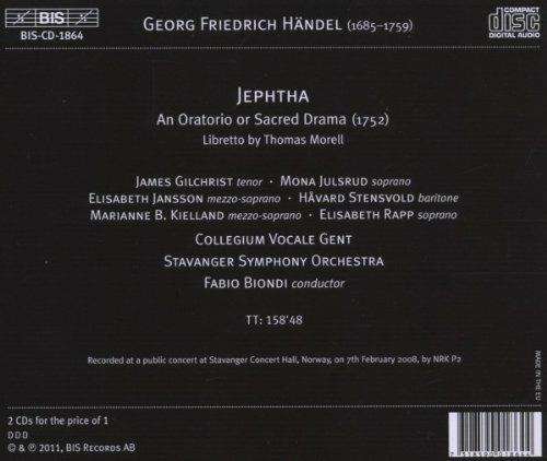 Jeptha - CD Audio di Fabio Biondi,Georg Friedrich Händel - 2