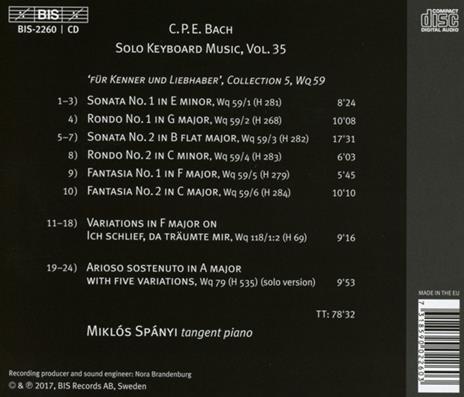 Musica per strumento a tastiera solo vol.35 - SuperAudio CD di Carl Philipp Emanuel Bach - 2