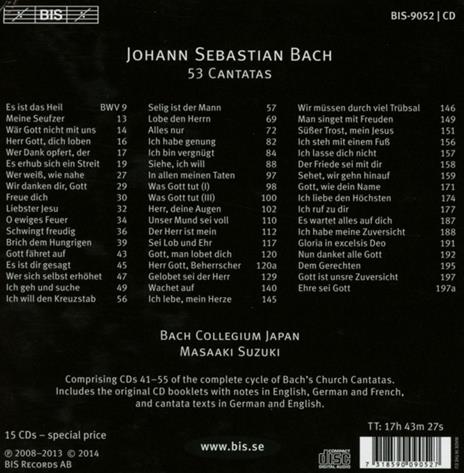 Cantate vol.41-55 - CD Audio di Johann Sebastian Bach,Bach Collegium Japan - 2
