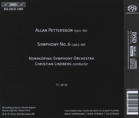 Symphony No. 6 - SuperAudio CD di Allan Pettersson - 2