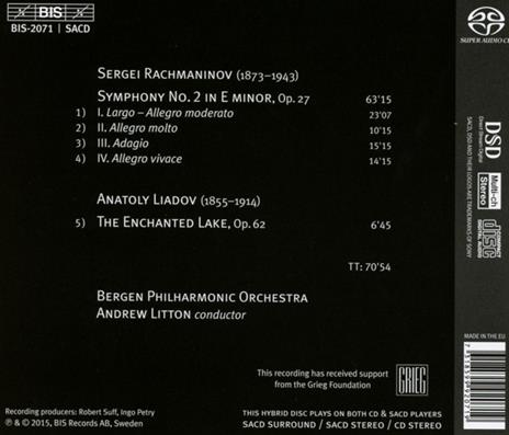 Symphony No.2 - The Enchanted Lake - CD Audio di Sergei Rachmaninov,Anatole Liadov - 2