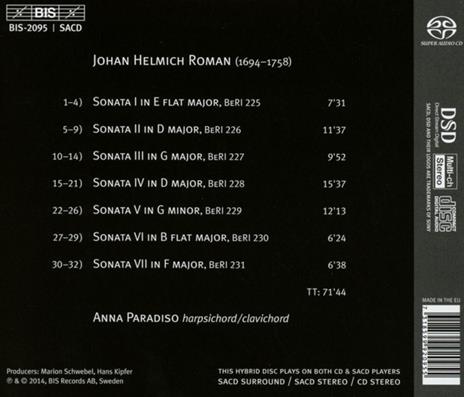 12 Keyboard Sonatas No. 1 - SuperAudio CD di Anna Paradiso - 2
