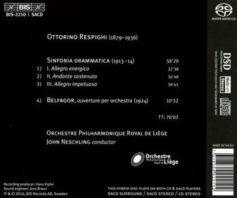 Sinfonia drammatica - SuperAudio CD di Ottorino Respighi,Orchestra Filarmonica di Liegi - 2