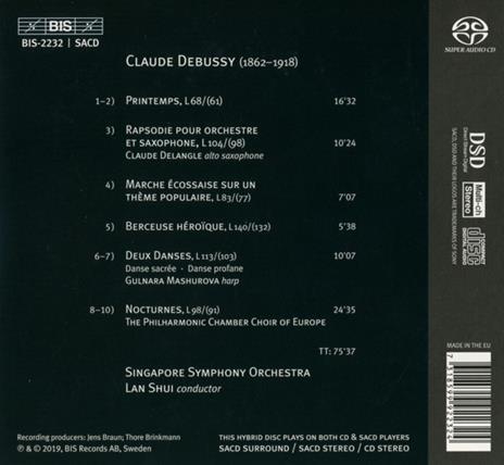 Nocturnes - 2 Danses L113 - Berceuse - SuperAudio CD di Claude Debussy - 2