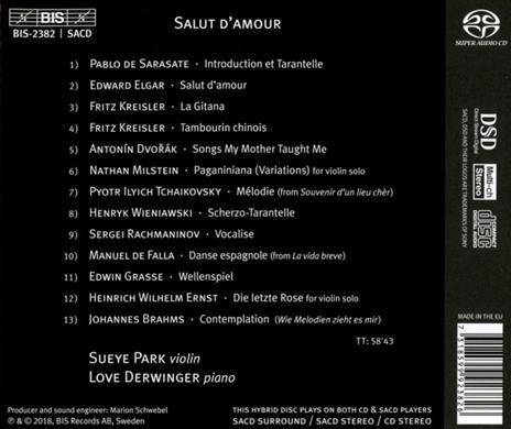Salut d'amour - SuperAudio CD di Sueye Park - 2