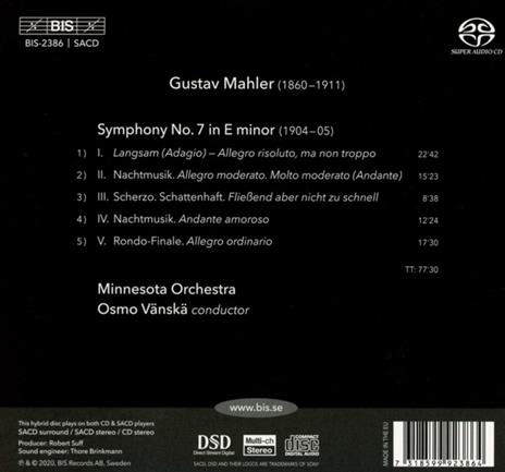 Sinfonia n.7 - CD Audio di Gustav Mahler - 2