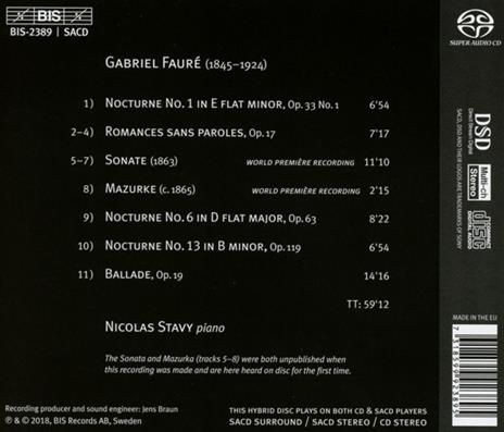 Musica per pianoforte - SuperAudio CD di Gabriel Fauré - 2